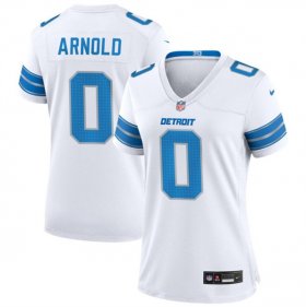 Cheap Women\'s Detroit Lions #0 Terrion Arnold White 2024 Stitched Jersey(Run Smaller)