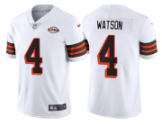 Wholesale Cheap Men's Cleveland Browns #4 Deshaun Watson White 1946 Collection Vapor Untouchable Limited Stitched Jersey