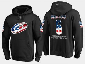 Wholesale Cheap Hurricanes #6 Klas Dahlbeck NHL Banner Wave Usa Flag Black Hoodie