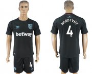 Wholesale Cheap West Ham United #4 Nordtveit Away Soccer Club Jersey