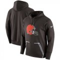 Wholesale Cheap Men's Cleveland Browns Nike Brown Champ Drive Vapor Speed Performance Pullover Hoodie