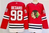 Cheap Men's Chicago Blackhawks #98 Connor Bedard Red Stitched Hockey Jersey