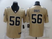 Wholesale Cheap Men's New Orleans Saints #56 Demario Davis Gold 2019 Inverted Legend Stitched NFL Nike Limited Jersey