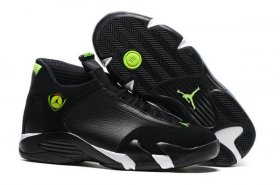 Wholesale Cheap Air Jordan 14 Indiglo Black/White-Green