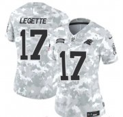 Cheap Women's Carolina Panthers #17 Xavier Legette 2024 F.U.S.E Arctic Camo Salute To Service Limited Stitched Football Jersey(Run Small)