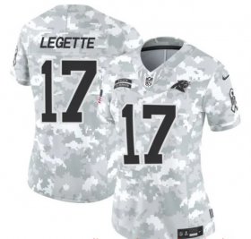 Cheap Women\'s Carolina Panthers #17 Xavier Legette 2024 F.U.S.E Arctic Camo Salute To Service Limited Stitched Football Jersey(Run Small)