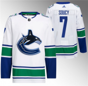 Wholesale Cheap Men's Vancouver Canucks #7 Carson Soucy White Stitched Jersey