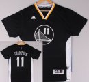 Wholesale Cheap Golden State Warriors #11 Klay Thompson Revolution 30 Swingman 2014 New Black Short-Sleeved Jersey