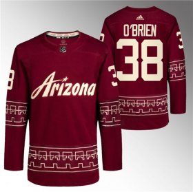 Cheap Men\'s Arizona Coyotes #38 Liam O\'Brien Garnet Alternate Pro Jersey