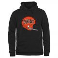 Wholesale Cheap Men's Cincinnati Bengals Pro Line Black Throwback Logo Pullover Hoodie