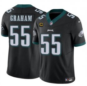 Cheap Men\'s Philadelphia Eagles #55 Brandon Graham Black F.U.S.E With 4-Star C Patch Vapor Untouchable Limited Football Stitched Jersey