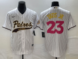 Wholesale Cheap Men's San Diego Padres #23 Fernando Tatis Jr White NEW 2023 City Connect Cool Base Stitched Jersey