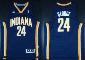 Wholesale Cheap Indiana Pacers #24 Paul George Revolution 30 Swingman Navy Blue Jersey