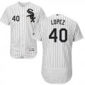 Wholesale Cheap White Sox #40 Reynaldo Lopez White(Black Strip) Flexbase Authentic Collection Stitched MLB Jersey