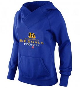 Wholesale Cheap Women\'s Cincinnati Bengals Big & Tall Critical Victory Pullover Hoodie Blue