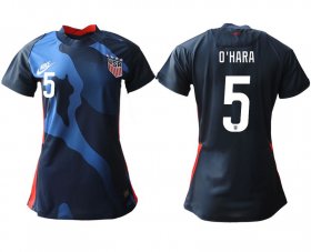 Wholesale Cheap Women 2020-2021 Season National Team America away aaa 5 blue Soccer Jerseys