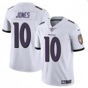 Cheap Men's Baltimore Ravens #10 Emory Jones White Vapor Limited Football Jersey