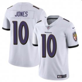 Cheap Men\'s Baltimore Ravens #10 Emory Jones White Vapor Limited Football Jersey