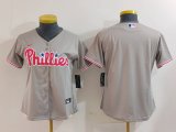 Cheap Women's Philadelphia Phillies Blank Grey Cool Base Jersey