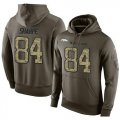 Wholesale Cheap NFL Men's Nike Denver Broncos #84 Shannon Sharpe Stitched Green Olive Salute To Service KO Performance Hoodie