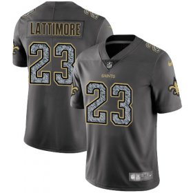 Wholesale Cheap Nike Saints #23 Marshon Lattimore Gray Static Men\'s Stitched NFL Vapor Untouchable Limited Jersey