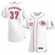 Wholesale Cheap Men's Cincinnati Reds #37 Tyler Stephenson White Stitched MLB Flex Base Nike Jersey