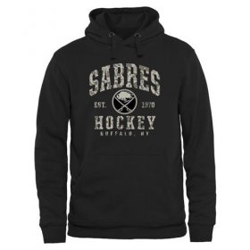 Wholesale Cheap Men\'s Buffalo Sabres Black Camo Stack Pullover Hoodie