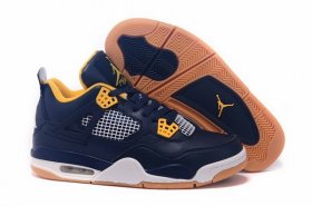 Wholesale Cheap Air Jordan 4 Retro Shoes Dark blue/yellow