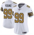 Wholesale Cheap Women's New Orleans Saints #99 Chase Young White Color Rush Vapor Stitched Game Jersey