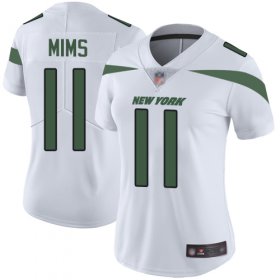 Wholesale Cheap Nike Jets #11 Denzel Mim White Women\'s Stitched NFL Vapor Untouchable Limited Jersey