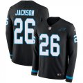 Wholesale Cheap Nike Panthers #26 Donte Jackson Black Team Color Men's Stitched NFL Limited Therma Long Sleeve Jersey