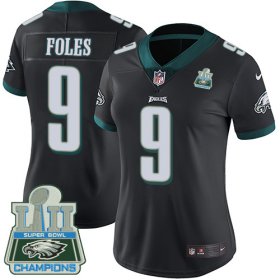 Wholesale Cheap Nike Eagles #9 Nick Foles Black Alternate Super Bowl LII Champions Women\'s Stitched NFL Vapor Untouchable Limited Jersey