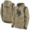 Wholesale Cheap Men Minnesota Vikings Nike Camo 2021 Salute To Service Therma Performance Pullover Hoodie