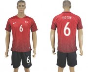 Wholesale Cheap Turkey #6 Potuk Home Soccer Country Jersey