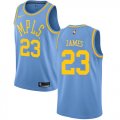 Wholesale Cheap Women's Nike Los Angeles Lakers #23 LeBron James Royal Blue NBA Swingman Hardwood Classics Jersey