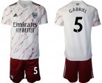 Wholesale Cheap Men 2020-2021 club Arsenal away 5 white Soccer Jerseys