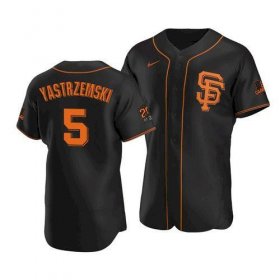 Wholesale Cheap Men\'s San Francisco Giants #5 Mike Yastrzemski Baseball 2020 Black Jersey