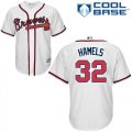 Wholesale Cheap Braves #32 Cole Hamels White New Cool Base Stitched Youth Youth MLB Jersey