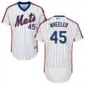 Wholesale Cheap Mets #45 Zack Wheeler White(Blue Strip) Flexbase Authentic Collection Alternate Stitched MLB Jersey