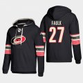 Wholesale Cheap Carolina Hurricanes #27 Justin Faulk Black adidas Lace-Up Pullover Hoodie