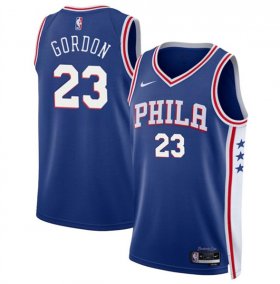 Men\'s Philadelphia 76ers #23 Eric Gordon Royal Icon Edition Stitched Jersey