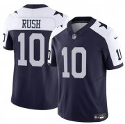 Cheap Men's Dallas Cowboys #10 Cooper Rush Navy White 2023 F.U.S.E. Thanksgiving Vapor Untouchable Limited Football Stitched Jersey