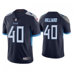 Wholesale Cheap Men\'s Tennessee Titans #40 Dontrell Hilliard Navy Vapor Untouchable Stitched Jersey