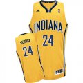 Wholesale Cheap Indiana Pacers #24 Paul George Yellow Swingman Jersey