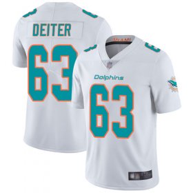 Wholesale Cheap Nike Dolphins #63 Michael Deiter White Men\'s Stitched NFL Vapor Untouchable Limited Jersey