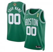 Wholesale Cheap Men's Boston Celtics Active Player Custom Kelly Green 2024 Finals Champions Icon Edition Stitched Basketball Jersey