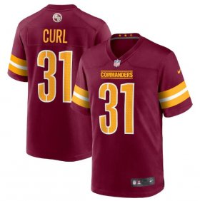 Wholesale Cheap Men\'s Washington Commanders #31 Kamren Curl 2022 Burgundy Game Stitched Jersey