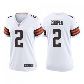 Wholesale Cheap Women\'s Cleveland Browns #2 Amari Cooper White Vapor Untouchable Limited Stitched Jersey