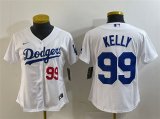 Cheap Youth Los Angeles Dodgers #99 Joe Kelly White With Patch Stitched Baseball Jersey