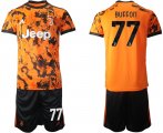 Wholesale Cheap Men 2020-2021 club Juventus Second away 77 orange Soccer Jerseys